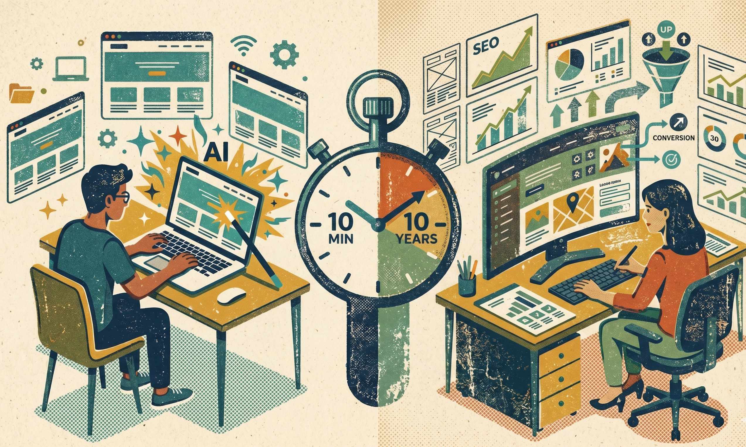 Un site avec l’IA vs Agence : Oui, vous pouvez créer votre site avec l’IA en 10 minutes. Voici ce qui se passe ensuite.